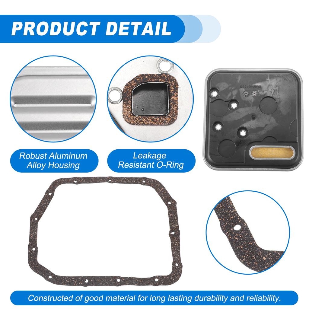 UXCELL KM175 Automatic Transmission Filter CVT Oil Cooler Filter Oil Pan Gasket Kit for Hyundai Accent 1999 No.4632122040