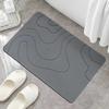 Cross Simple Anti-Slip Bathroom Floor Mat: Water-Absorbent, Wear-Resistant, Dirt-Resistant, and Easy To Clean.