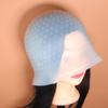 Hair Coloring Highlighting Cap Silicone Salon Hair Dyeing Cap Hairdressing Styling Tool Transparent White