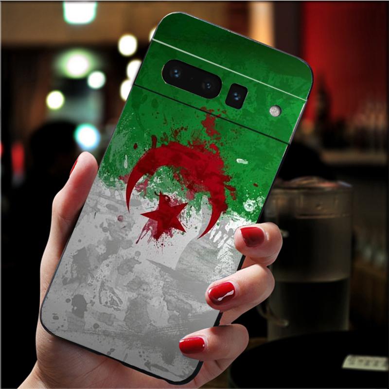 Etui na telefon dla Google Pixel 7 Pro 7 6A 6 Pro 5A 4A 3A Pixel 4 XL Pixel 5 6 4 3 XL 3A XL 2 XL Etui z flagą Algierii Funda