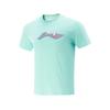 Li Ning Table Tennis Series Simple Fashion Quick-Dry Breathable Short Sleeve T-Shirt Outdoor Sports Top Unisex Tops Island-Blue AHSW069-2