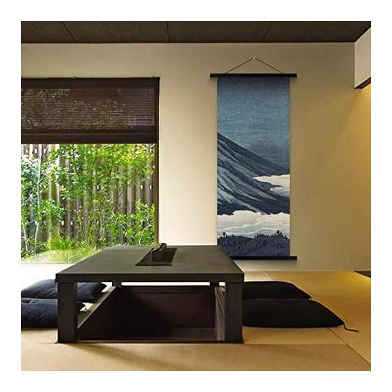 Ywlake 2 Pack 50cm Width Magnetic Wooden Poster Hanger Frame for Tapestry, B3 Poster Frame, Horizontal 500mm Tenugui Frame, Poster Hanging Frame,