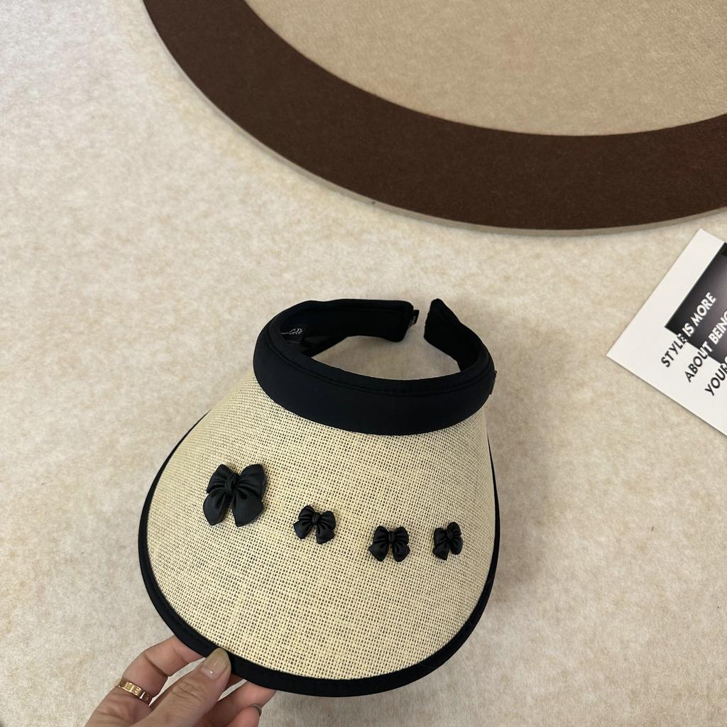Parent-child Sun Hat Summer Big Brim Girls Empty Top Hat Sweet Bow Sun Hat Children's Sun Hat