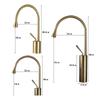Modern Basin Faucet Brushed Gold Black Silver Faucet Deck Mounted 360 Rotation Basin Sink Tap Mixer Hot & Cold Brass Tap