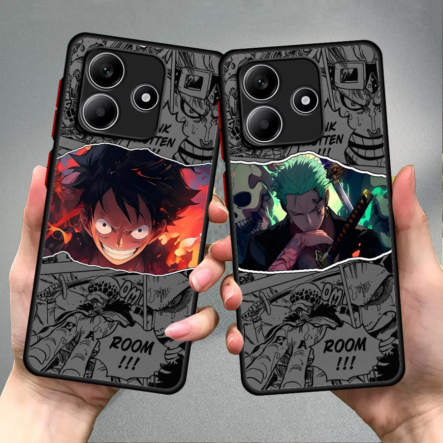 Funda Back Phone Cover Case for Xiaomi Redmi Note 14 13C 9S 12 10 A4 14C 11 13 Pro Plus One Piece Anime Luffy