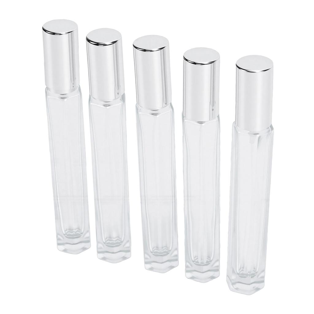 5pcs 10ml Glass Small Perfume Spray Bottle Travel Pipette Anti Spill Portioning Tool Portable Travel Spray Bottle