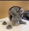 Warm Windproof Faux Fur Lei Feng Hat with Earmuffs for Women