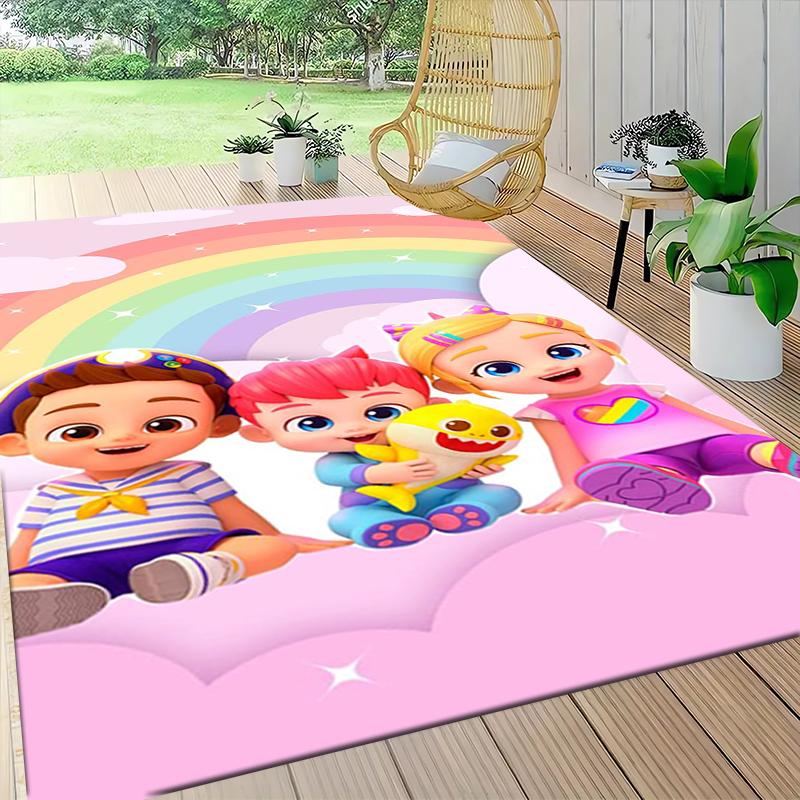 1 ks Kobercový kobereček Baby Shark Family Adventure Přizpůsobitelný Měkký Omyvatelný Protiskluzový Domácí Obývací Pokoj Podložky pod Pohovku Personalizovaný Kobereček 0917306