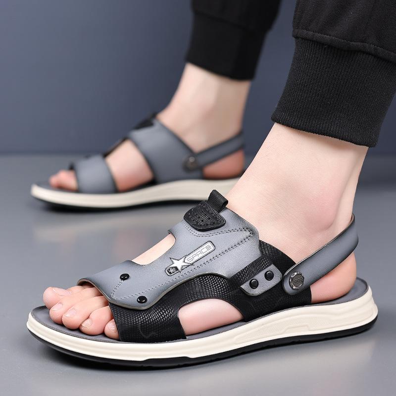 Sandals Men's Outer Wear 2025 New Summer High-end Breathable Casual Men's Sandals Soft-soled Soft-faced Beach Shoes