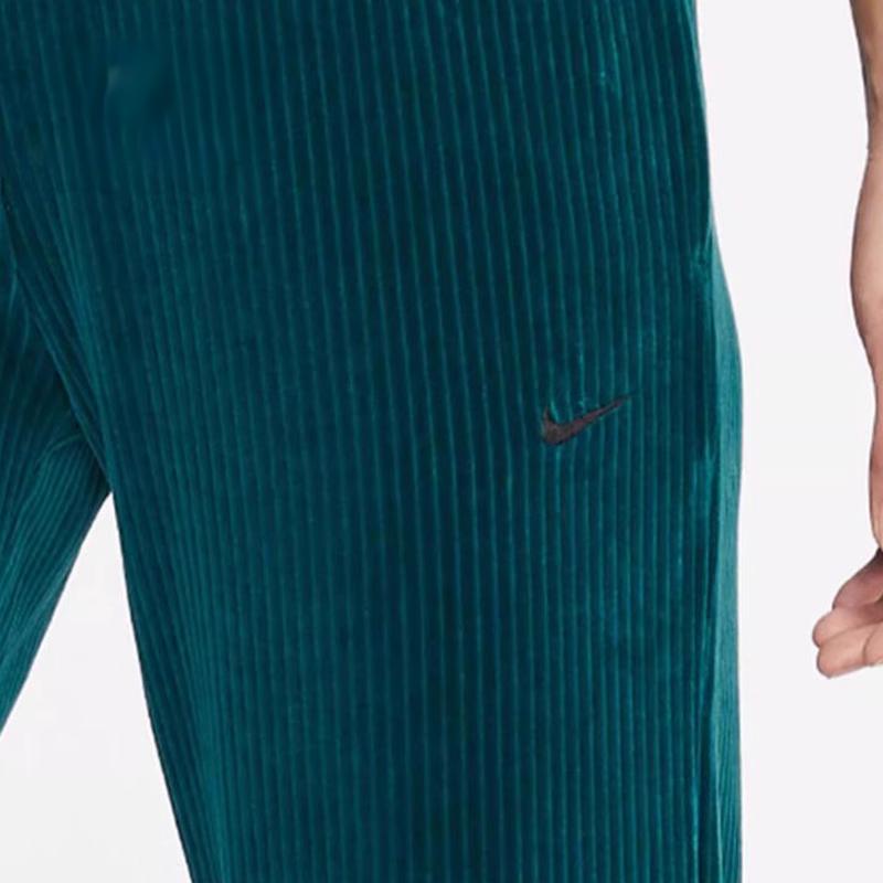 Nike Pantaloni Jogger in Maglia a Coste Tinta Unita Donna Pantaloni Blu-Verde DO2914-347