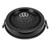Thai BBQ Grill Pan 2 In 1 Non Stick Even Heating Aluminum Hot Pot Grill Charcoal Pan for Indoor Outdoor 35cm/13.78in Black