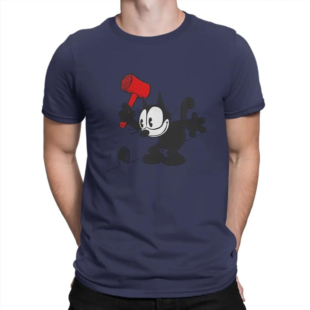 Waiting T Shirts Cotton Vintage T-Shirts Crew Neck F-Felix The Cat Cartoon Tee Shirt Short Sleeve Clothing Gift Idea Unisex