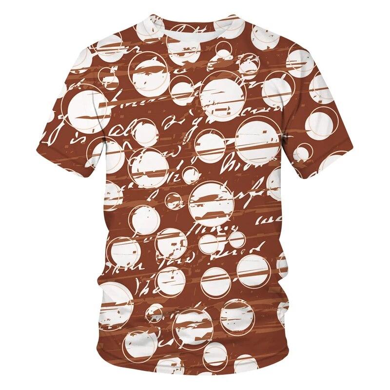 Καλοκαιρινή μόδα Casual Abstract Personality 3d print Ανδρικό T-Shirt Street Trend Print O γιακά Loose Plus Size Top