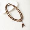 Natural Kynam Agarwood 108-Bead Multi-Strand Prayer Bracelet for Women and Men