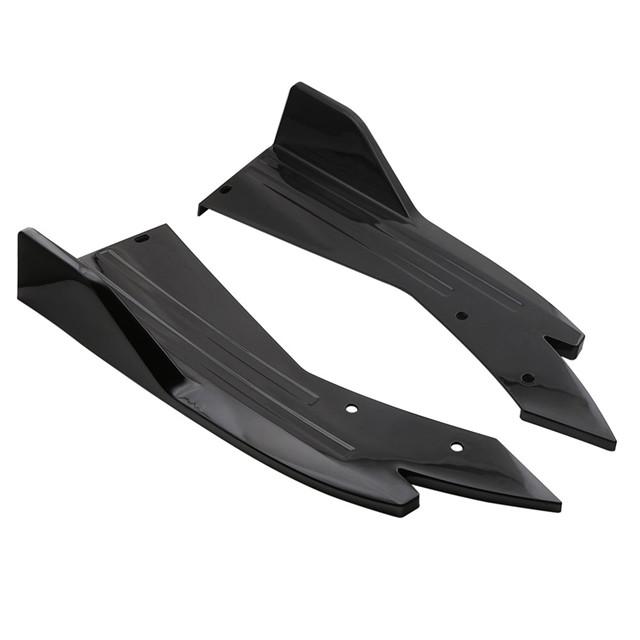 2pcs Auto Rear Bumper Diffuser Universal Car Side Fender Skirt Lip Splitter Canard Protector Car Front Rear Bumper Strip Lip 2pcs-1