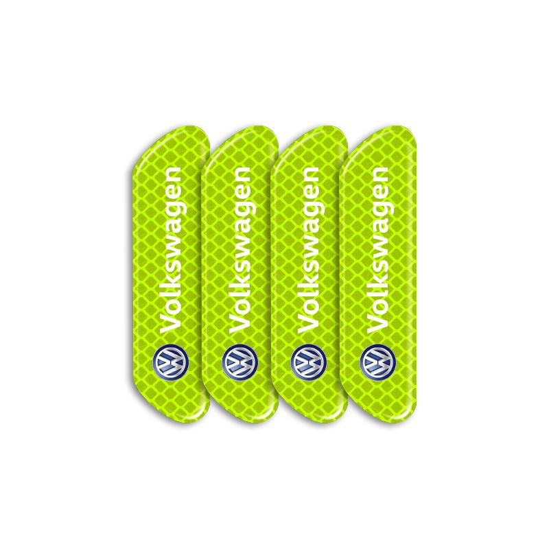 4PCS/set Car Reflective Strips Warning Stickers Car Styling For Volkswagen Golf-6 7 4 5 POLO Passat B5 B6 B7 T4 T5 Tiguan Jetta Gol