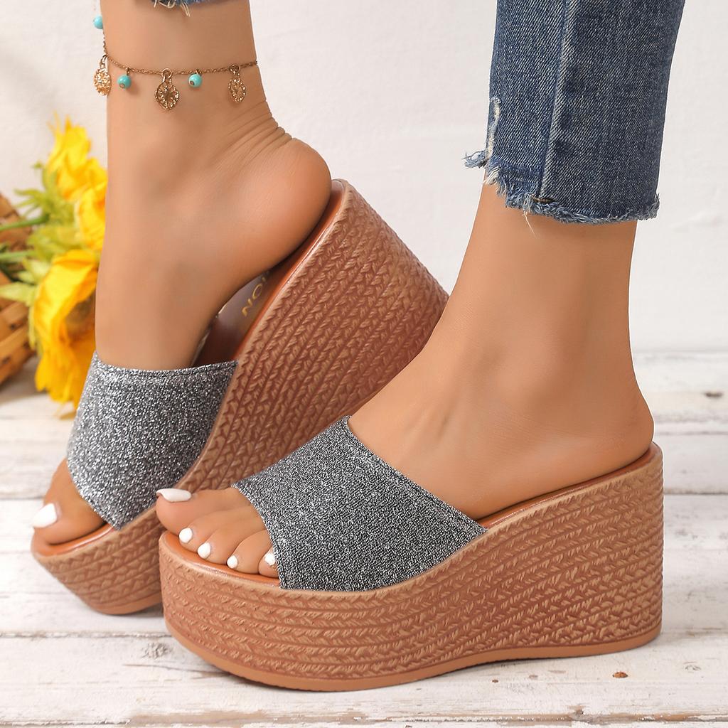 Thick Bottom Wedges Sandals for Women  Summer Casual Chunky Platform Slippers Woman Open Toe Non Slip Beach Slides Plus Size