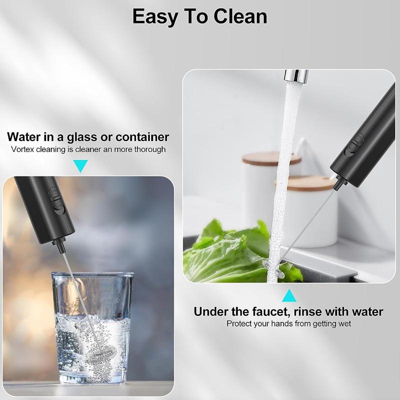 Milk Frother Handheld Battery Operated Milk Frother for Matcha Coffee Electric Drink Mixer Portable Mini Foam Maker Egg Tools