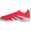 New Adidas PREDATOR LEAGUE Anti Slip Wear Resistant Low Top Kids' Soccer Shoes Red/White/Black Kids' ID3815
