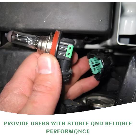 2 PCS H8 H11 880 881 Female Adapters, Car Headlight Wiring Harness Sockets Fog Light Connector Pigtails, Headlights & Fog Lights Pigtail Connector