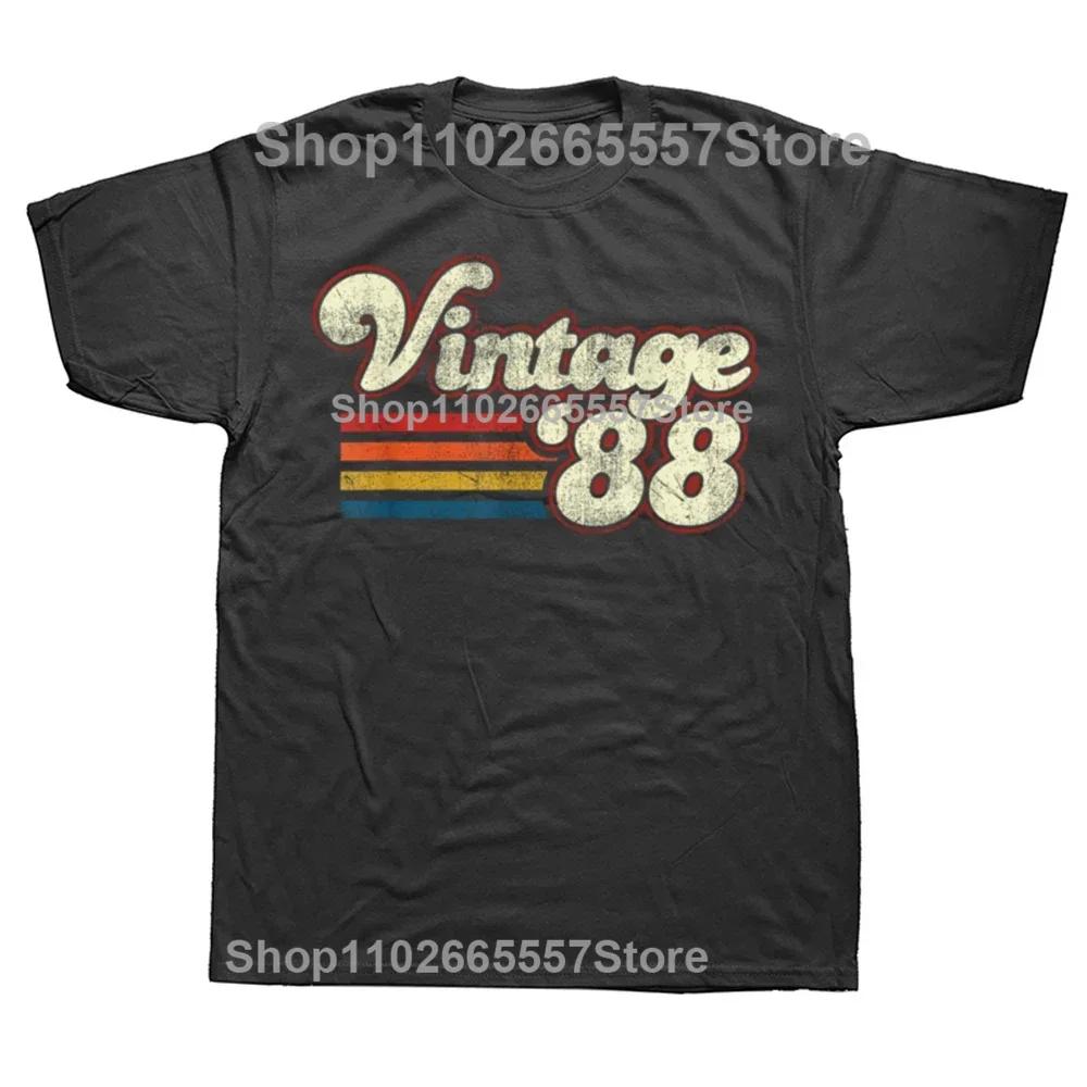 New Men Retro Cassette Vintage Made in 1988 T Shirt 37th 37 Years Old Birthday Party Gift Printed Casual Tee shirt Short Sleeve