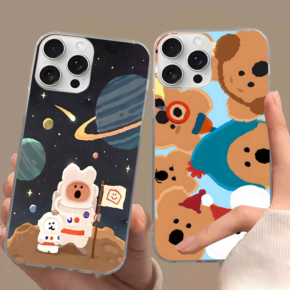 Popular Character Cut D-Dinotaeng Phone Case For iPhone 11 12 13 14 15 16 17 Plus Pro Max Satin Laser Glossy Cover