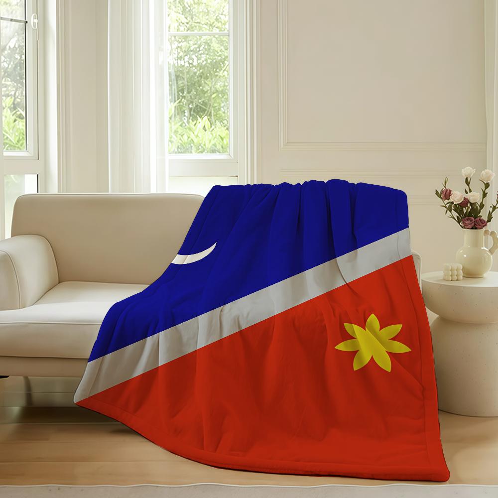 Nation flag M Mayotte flag Blanket For Sofa Office Bed Plane Travel Sleep Read Relax Camping Soft And Warm
