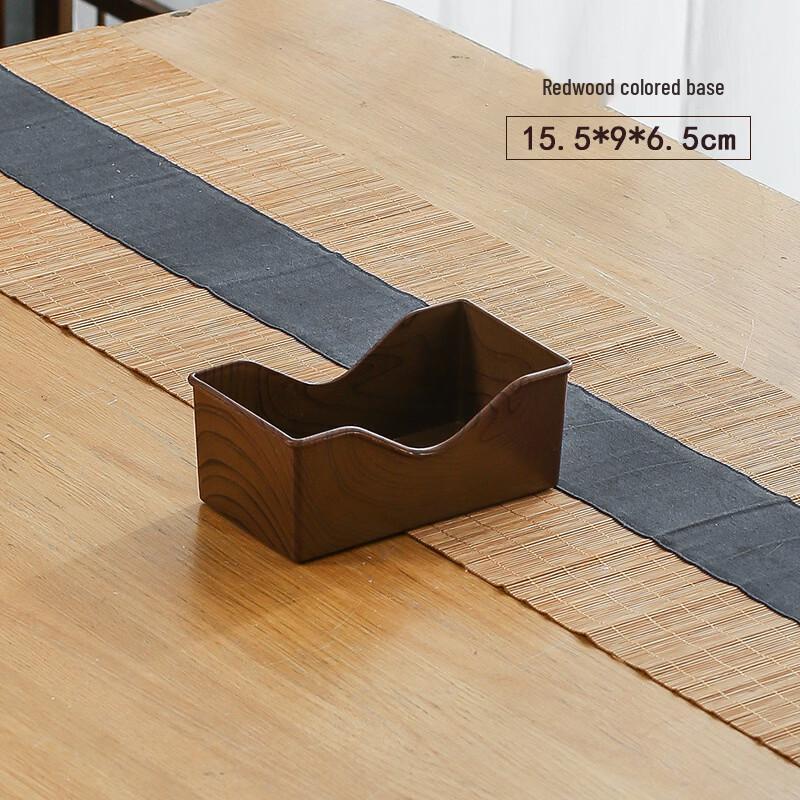 Japanese Style Wood Grain Plastic Snack Tray