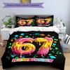 3PC Custom Name Colorful Numbers Bedding Set Printed Bedding Set Duvet Cover Closure Includes 1 Duvet Cover & 203 Pillowcases for Bedroom