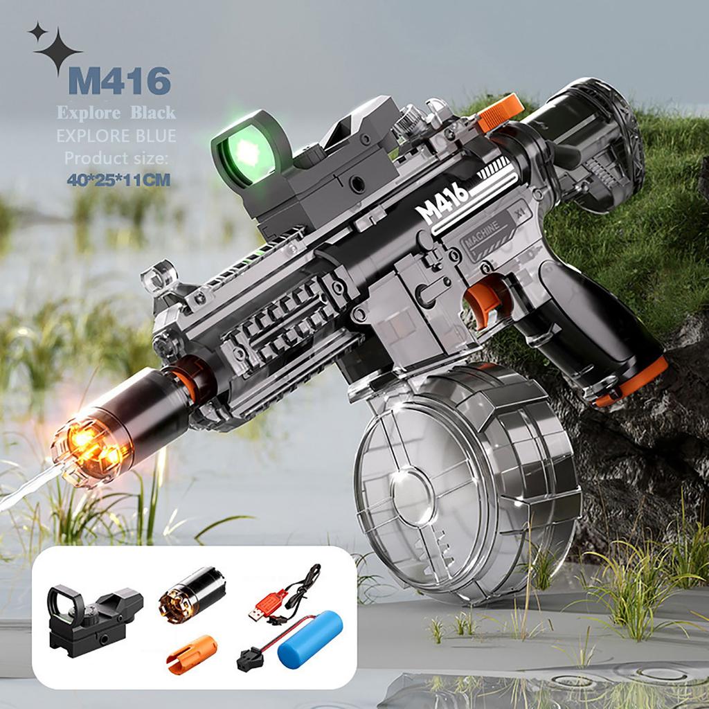 Water Toy Large Capacity Cool Flash Light Linkage Self-priming Water Electric Burst Water