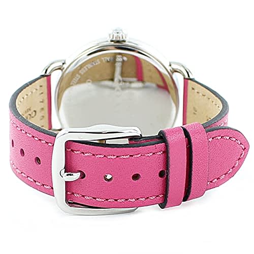 Coach Delancey 36mm Watch with Pink Stone and Leather Strap, 14502879, Women's