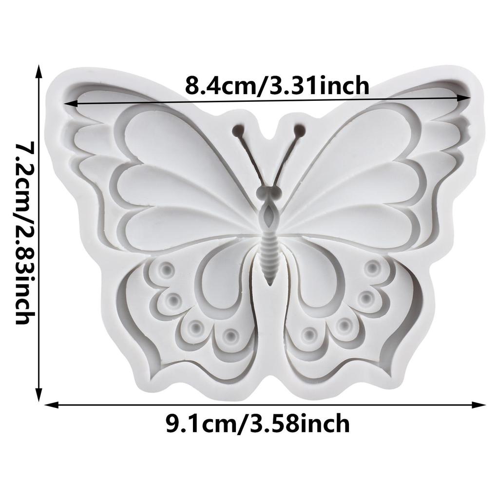 Butterfly Silicone Mold Butterfly Flower Fondant Molds Cake Decorating Tools Cupcake Topper Candy Sugar Craft Gum Paste Polymer Clay
