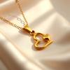 2026 Stainless Steel Double Heart Pendant - New Style Accessories