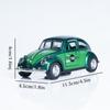 1:36 Maggiolino Verde Retrò Carino Modello di Auto in Lega, Meccanismo a Retrazione, Portiere Apribili, Regalo per Bambini/Giocattolo per Ragazzi/Decorazione Modello di Auto/Regalo di Natale