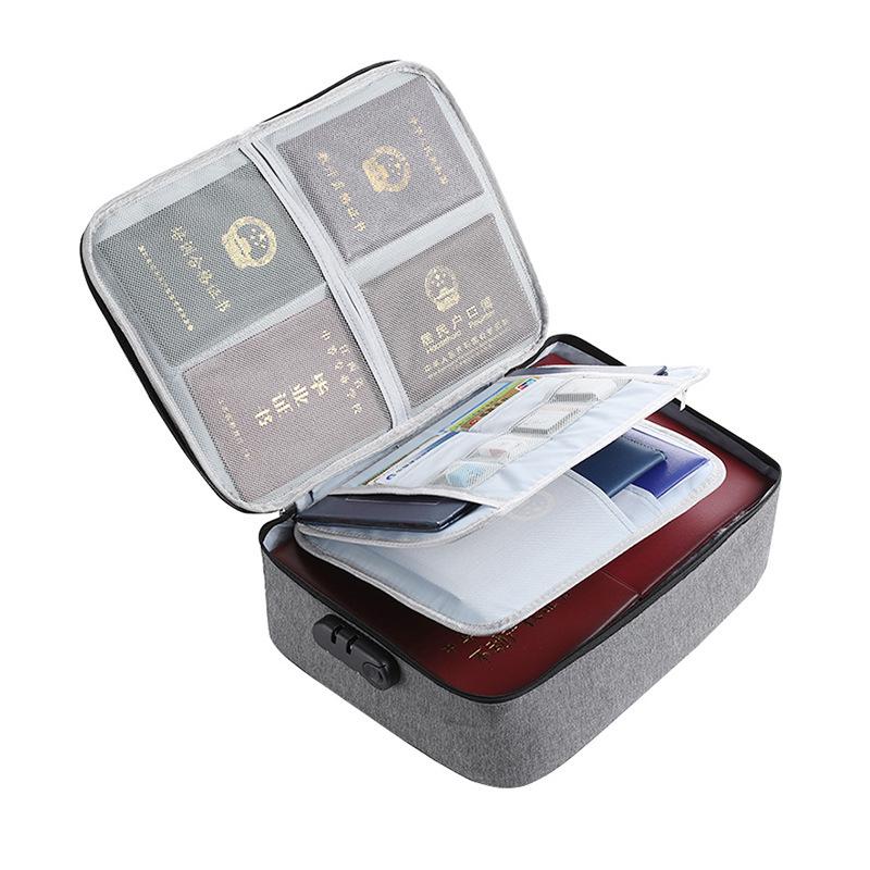 Large Capacity Multi-Layer Organizer Bag for ID Cards & Passports