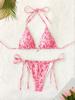 2025 Starfish Lace-up Triangle Bikini - European & American Style, Sexy Split Swimsuit for Women