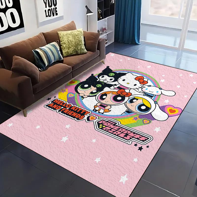 Powerpuff Girls Area Carpet for Living Room Bedroom Home Decor Cool Movie Mat Floor Mat LXR170