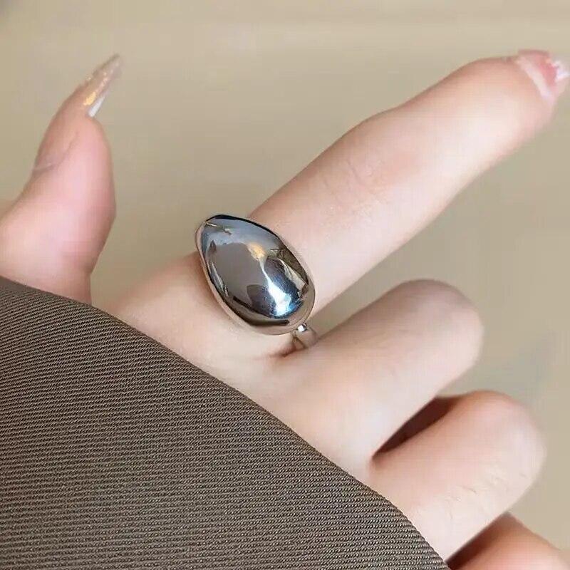 Bagues en métal goutte d'eau à la mode, bagues ouvertes simples et irrégulières exagérées pour femmes et hommes, Punk Vintage, bijoux de fête à la mode, cadeaux