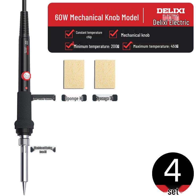 

Delixi Constant Temp Electric Soldering Iron Set for Home Repairs