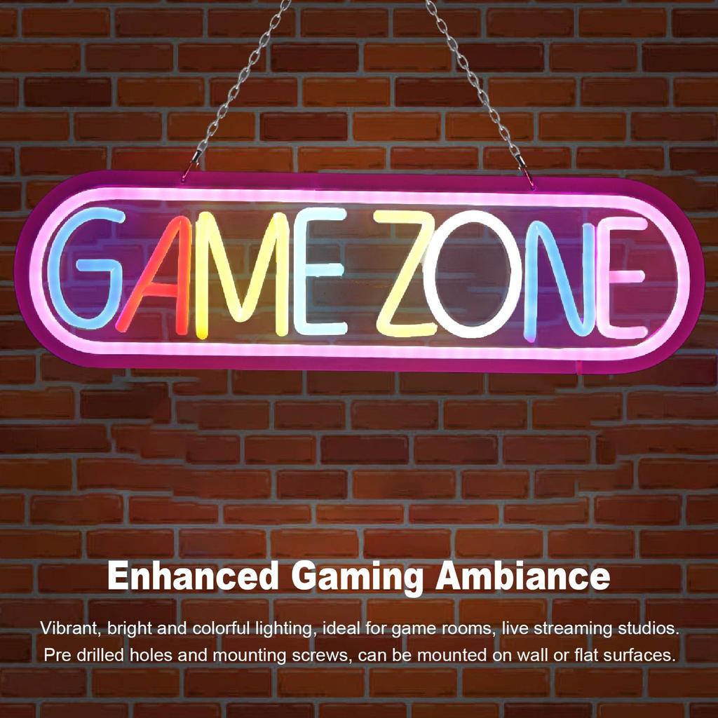 Gaming LED Neon Light Wall Decor Game Room Atmosphere Lamp Teen Boys Room Decoration