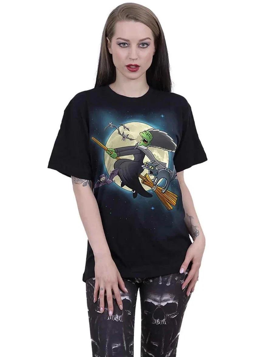 The Simpsons Marge Witch T-shirt, Halloween Graphic Tee, Spooky Cartoon Shirt 3XL