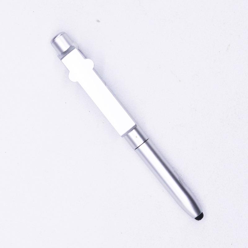 Tragbarer Vier-in-Eins Multifunktionaler Touchpen, Kugelschreiber, LED-Licht und Praktischer Handyhalter für Büros und Schulen