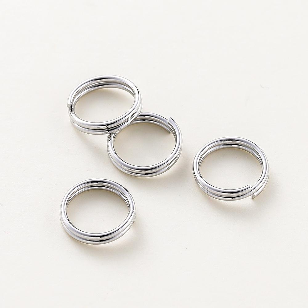50pcs/lot 4-8mm 14K 18K Gold Plated Brass Double Loops Keyring Jump Rings Split Ring Connectors For DIY Jewelry Making  Findings