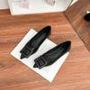 Single shoes women's fashion 2025 spring women's pointed soft sole not tired feet comfortable soft leather flats simple style mother shoes