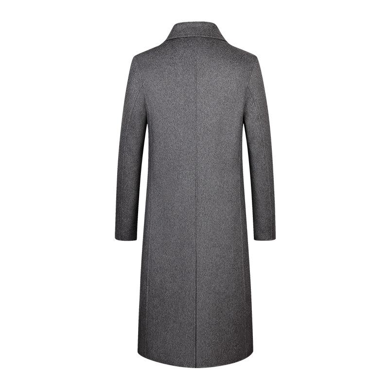 Autunno e Inverno Nuovo Cappotto da Uomo Fatto a Mano Double-face in Lana Versione Coreana Slim-fit Lungo al Ginocchio Cappotto di Lana Trench