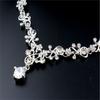 Shining Earrings Crystal Necklace Bridal Rhinestone Jewelry Set  Banquet