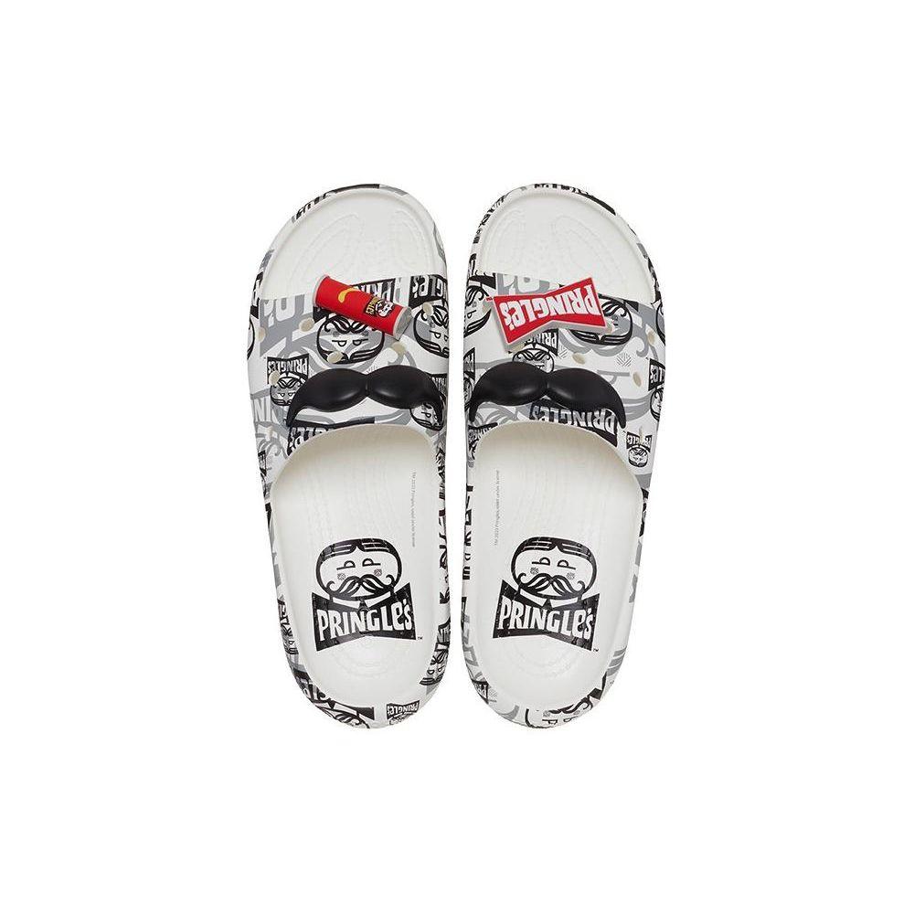 Crocs Pringles X Classic Slide V2 Heritage Pringles Print Unisex Sneakers White Black 209692-066