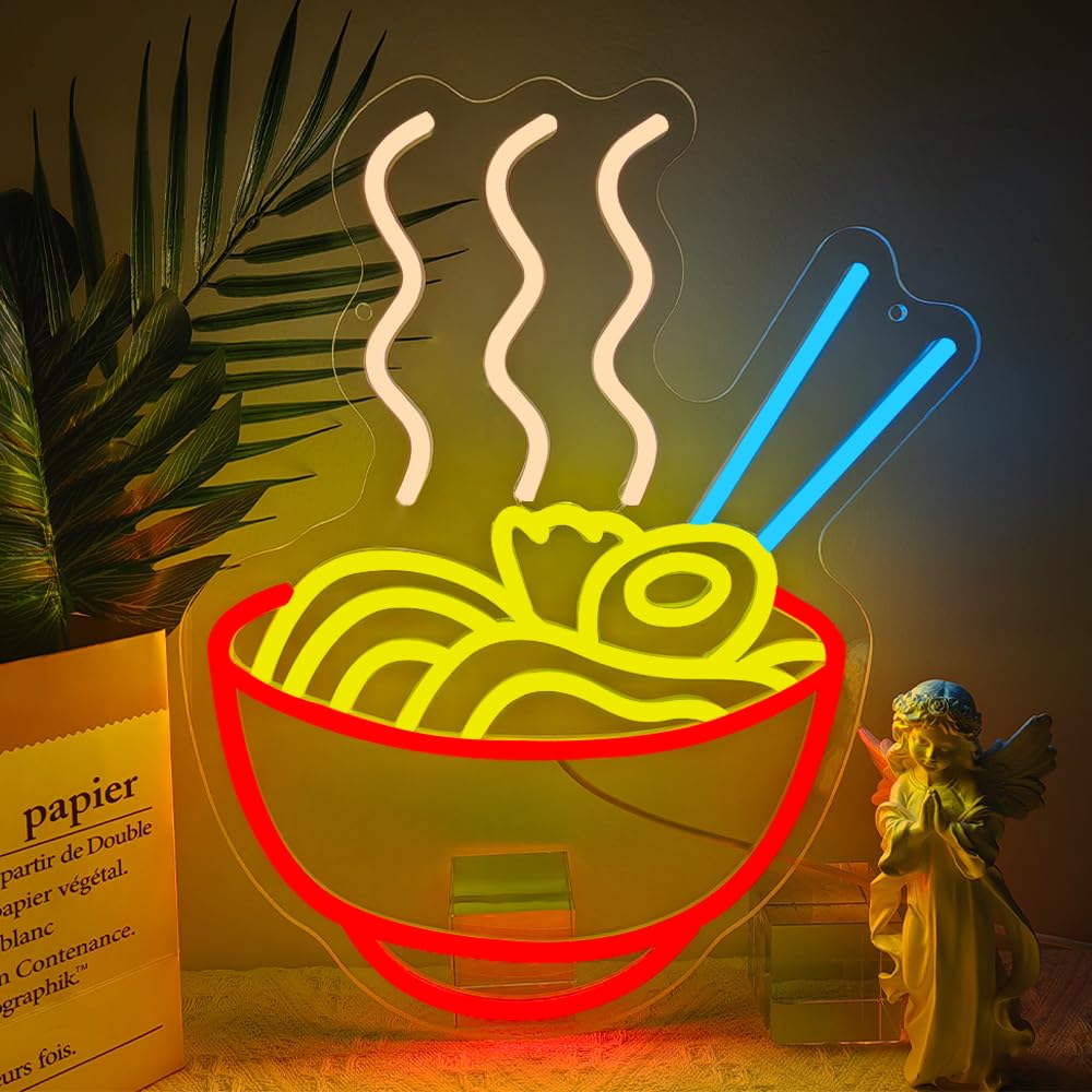 

Fortune Cat Ramen Neon Sign, Japanese Lucky Cat Noodle LED Sign for Wall Decor, for Restaurant Bar Party Bedroom Birthday Gifts