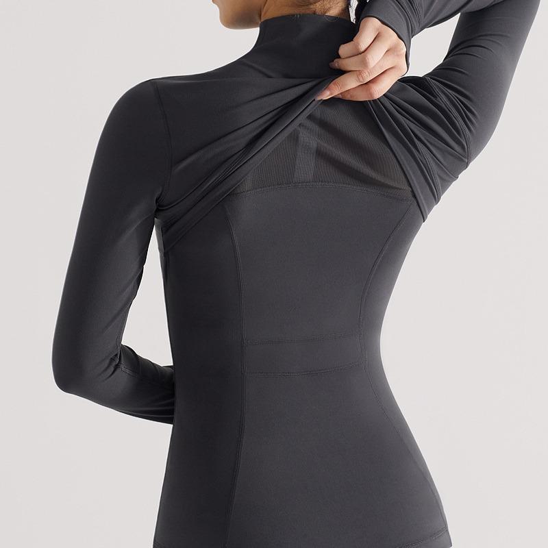 Women's Sports Jacket Stand Collar Zipper Running Slim Yoga Clothes