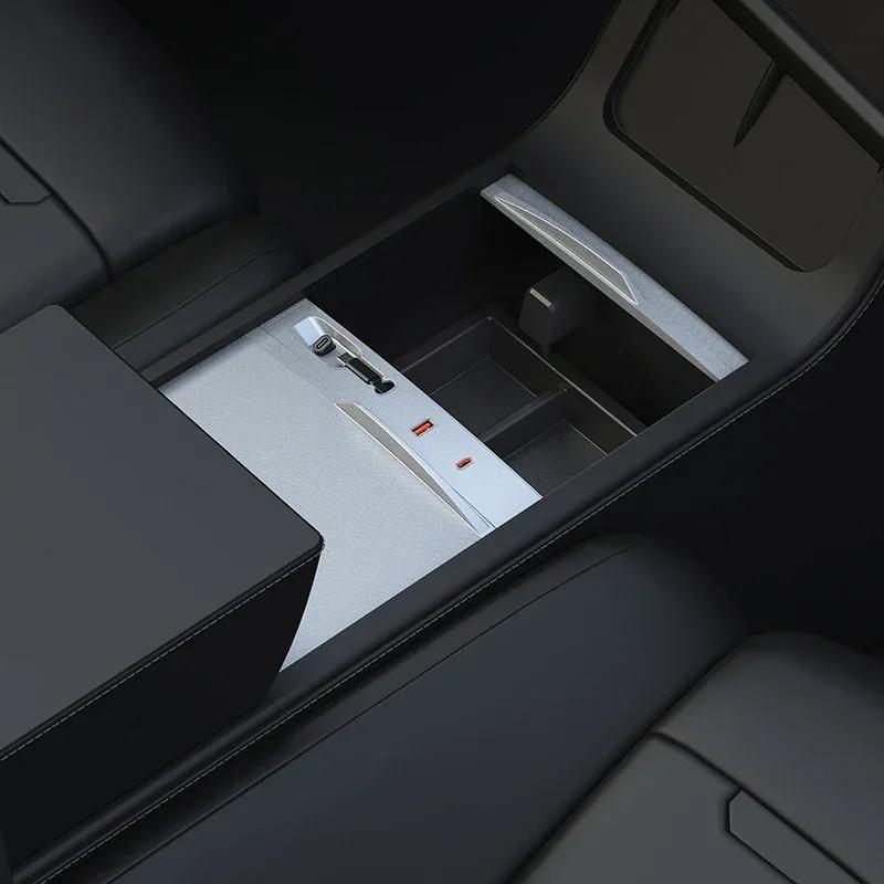Schnelllader Auto USB Mittelkonsolenadapter Für Tesla Model 3 Highland 2024 Zubehör Dockingstation Shunt-Hub Schnellladung